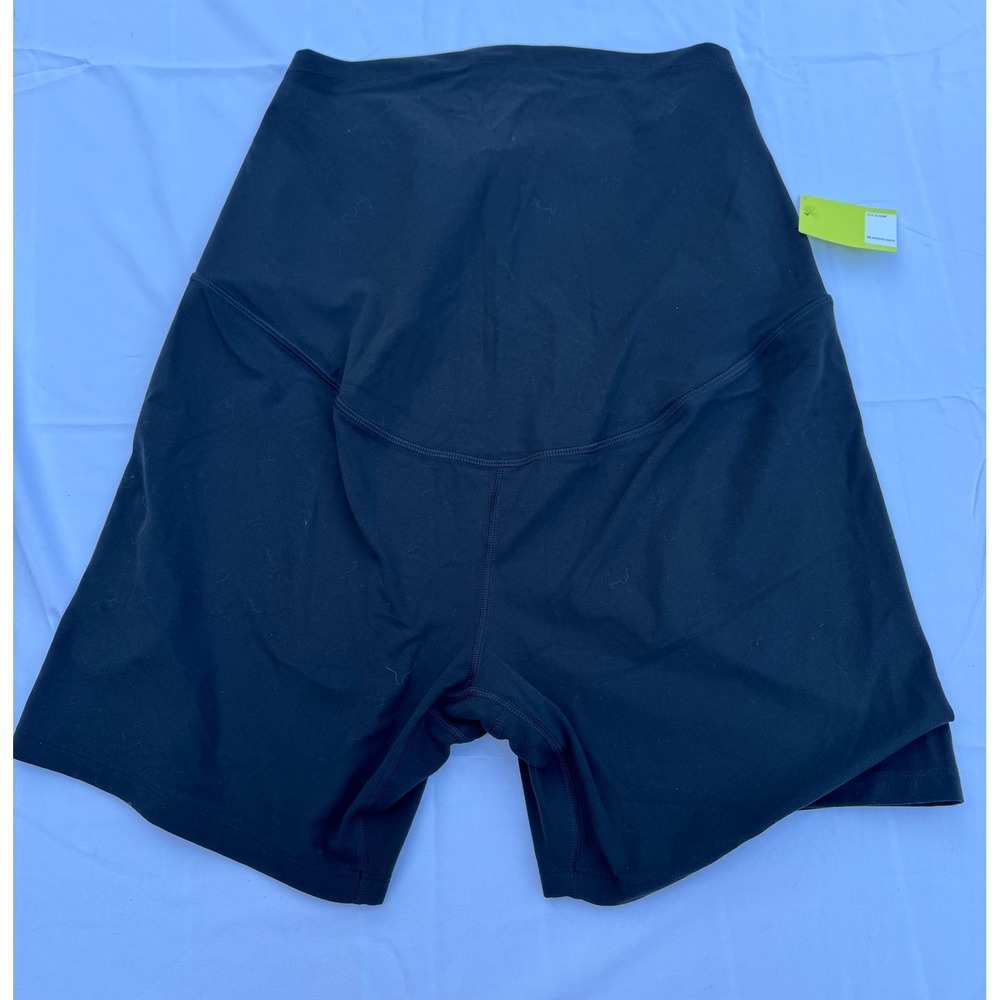 All in Motion Everyday Soft Maternity Bike Shorts Black Over-the-Belly size L